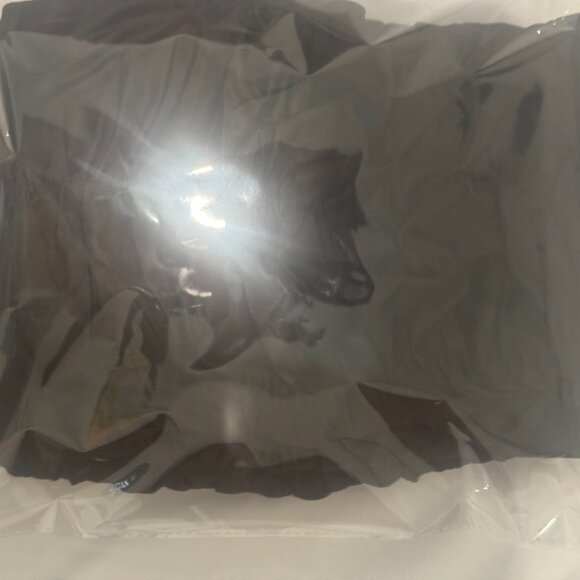 Gaelle Ruched Gathered Satin Black Pants - Picture 13 of 13